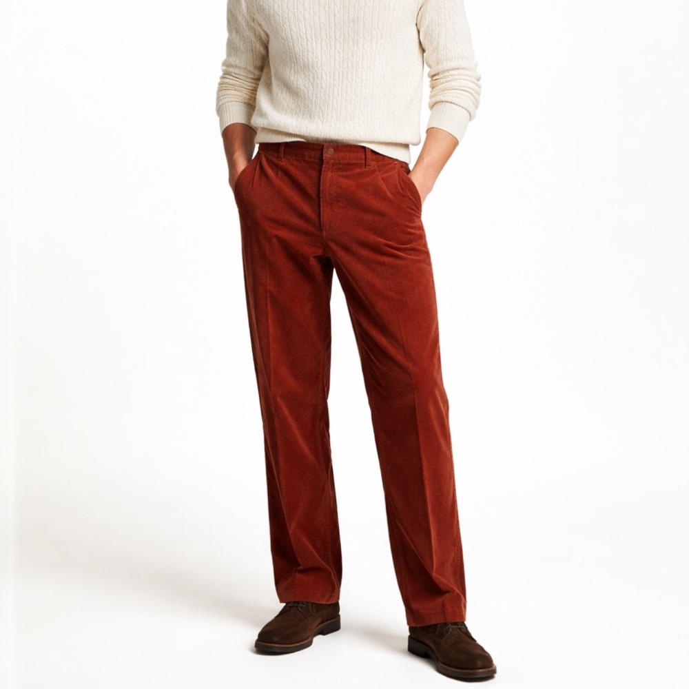 Peter Christian Corduroy Pants W42 L30 Red Heritage Grandpacore Dark Academia